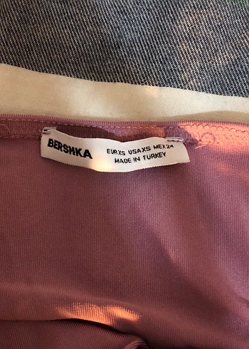 Bershka Pembe Straplez Bluz - Görsel 2