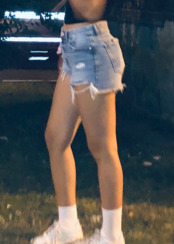 Stradivarius Mini Denim Şort - Görsel 6