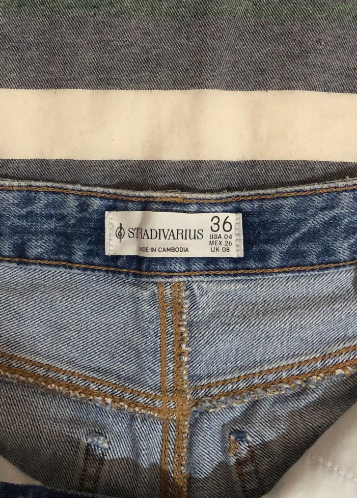 Stradivarius Mini Denim Şort - Görsel 3