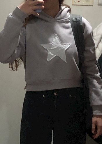 Koton Gri Kapüşonlu Kadın Sweatshirt - Görsel 3