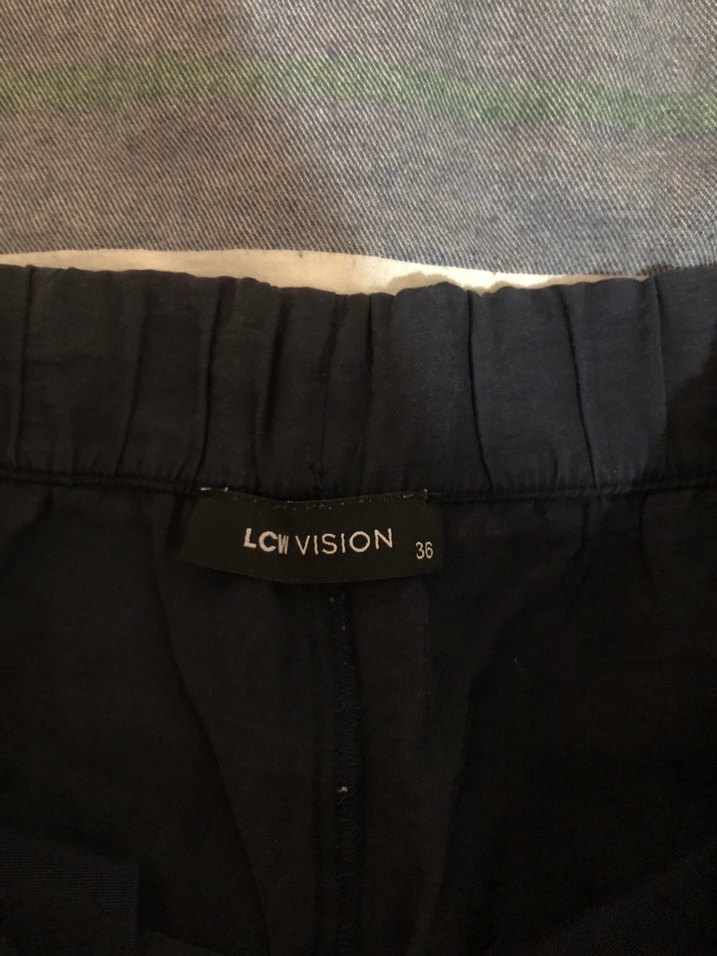 Kadın Lacivert Salaş  Pantolon - Görsel 3