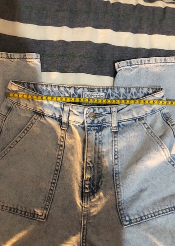 Buz Mavisi Kadın Wide Leg Jean - Görsel 3