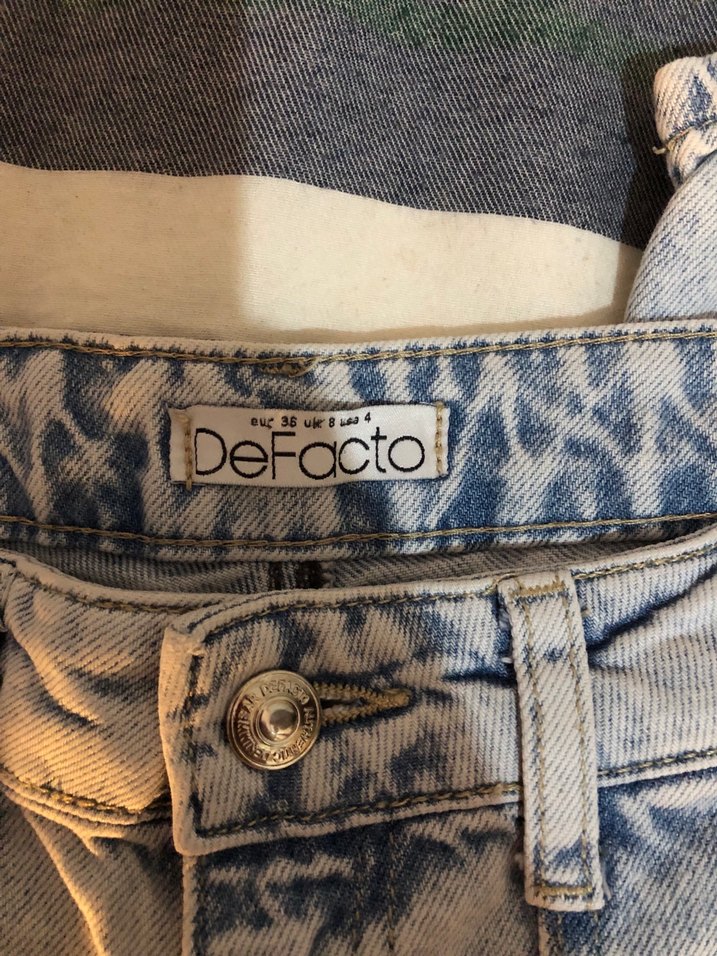 Buz Mavisi Kadın Wide Leg Jean - Görsel 2