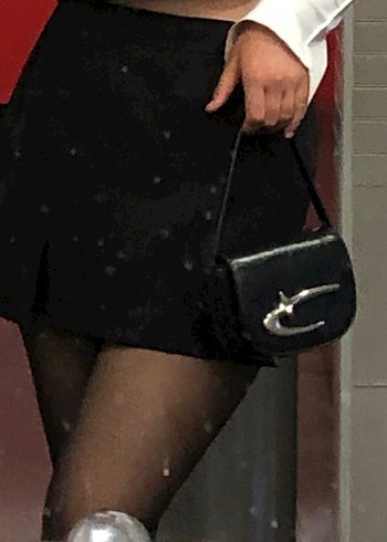 Tokalı Siyah Deri Kadın Çantası - Görsel 3