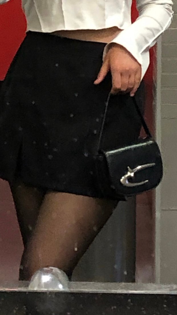 Tokalı Siyah Deri Kadın Çantası - Görsel 3