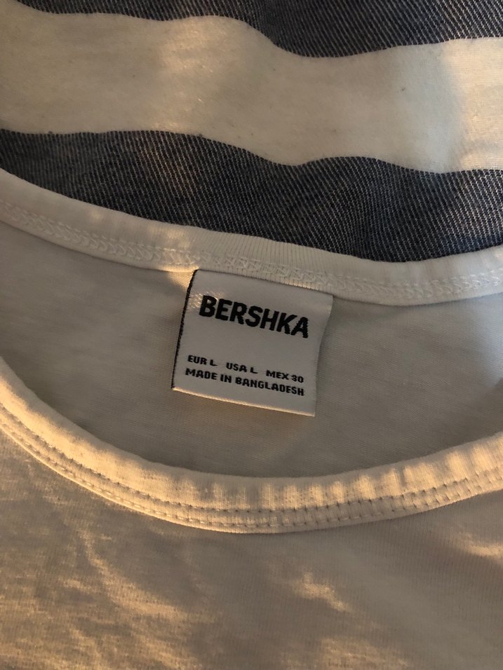 Bershka Beyaz Baskılı Kadın Tişört - Görsel 3