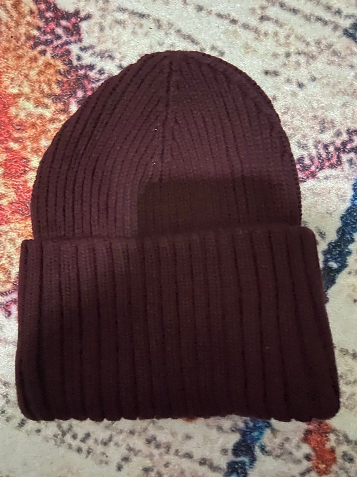 Bordo Kadın Örgü Bere - Görsel 3