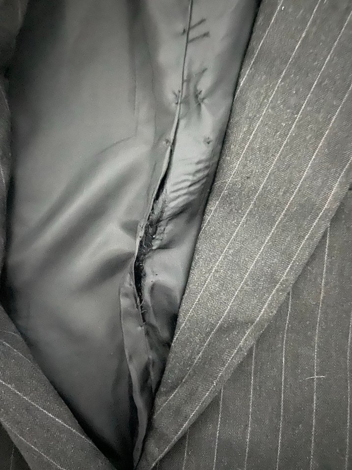 Kadın Gri Çizgili Blazer Ceket - Görsel 4