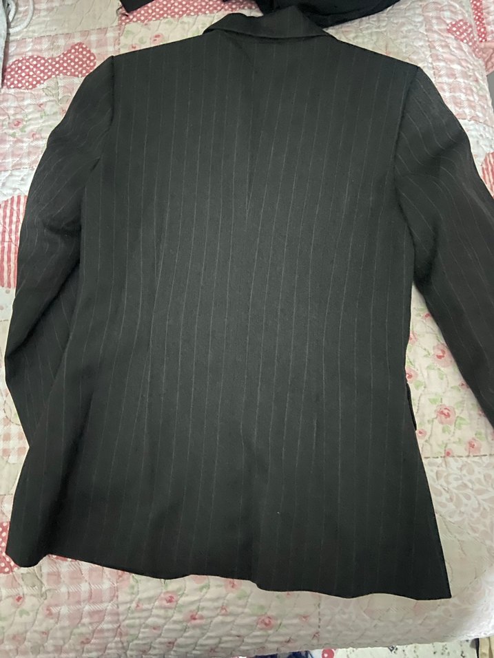 Kadın Gri Çizgili Blazer Ceket - Görsel 5