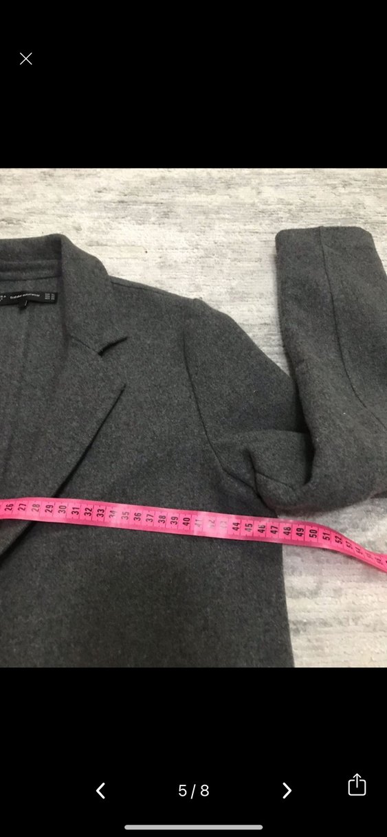 Gri Erkek Yün Midi Kaban - Görsel 5