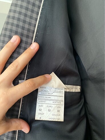 52-6 drop Beden Erkek blazer ceket uptown marka