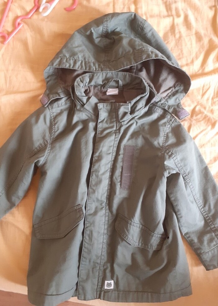 Orijinal harika hatasız haki mont kaban - Görsel 2