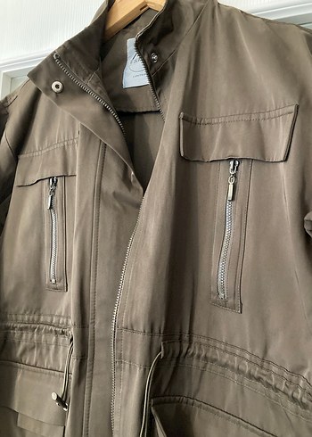 Kadın Yeşil renk Uzun Trençkot/Parka - Görsel 5