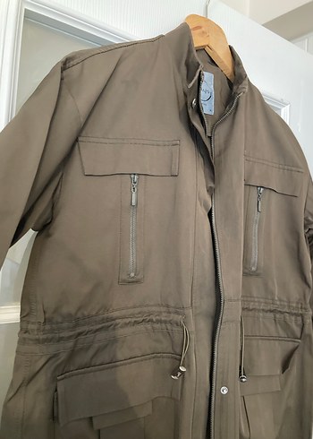 Kadın Yeşil renk Uzun Trençkot/Parka - Görsel 3