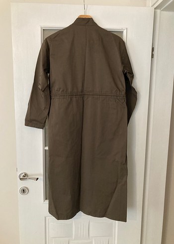 Kadın Yeşil renk Uzun Trençkot/Parka - Görsel 6