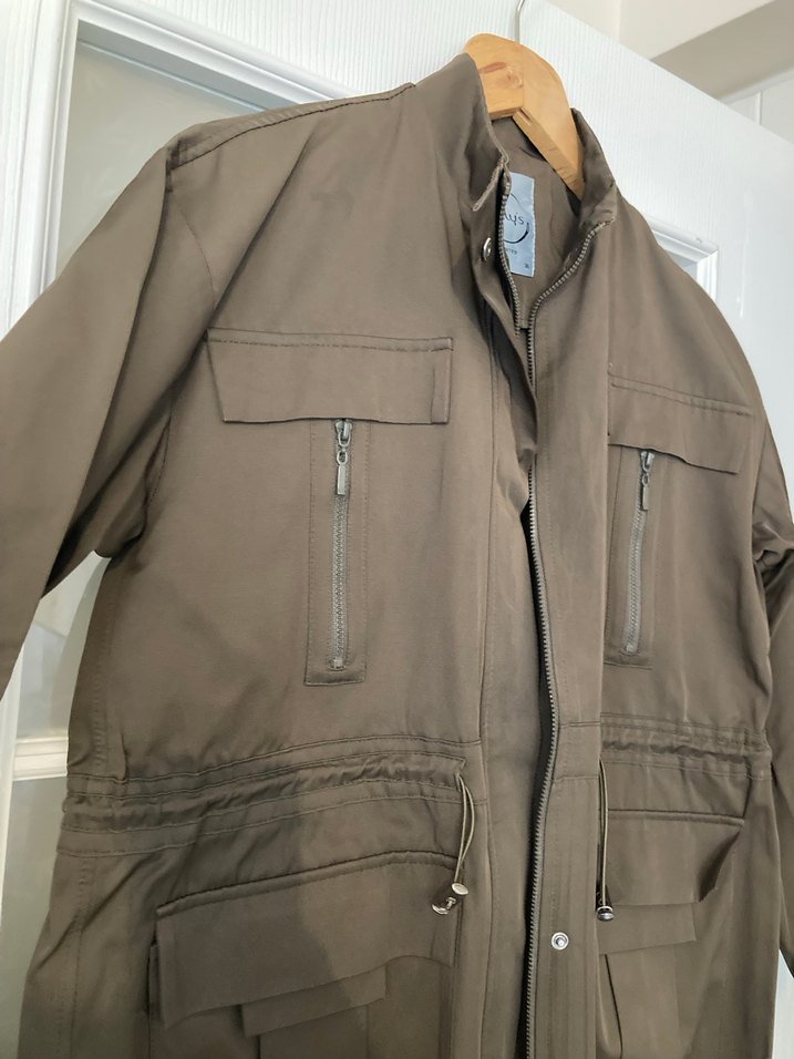 Kadın Yeşil renk Uzun Trençkot/Parka - Görsel 3