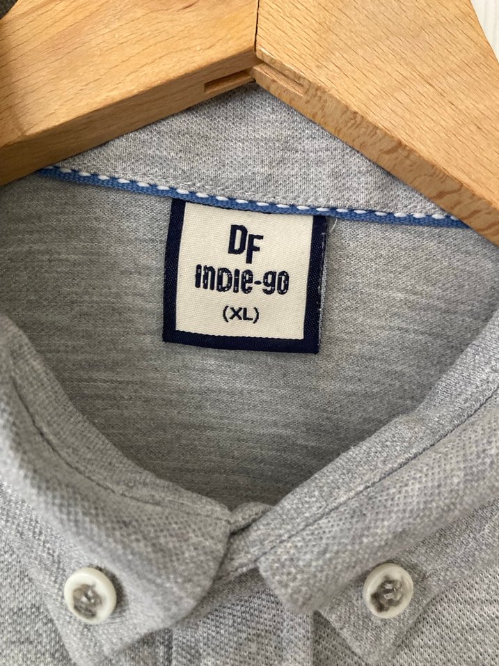 Gri Erkek Lacost Kumaş Gömlek, Uzun Kollu, Rahat Kesim - Görsel 5