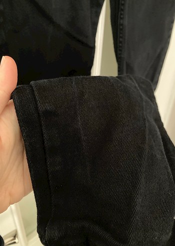 Kadın Siyah Gabardin Mom Model Pantolon - Görsel 2