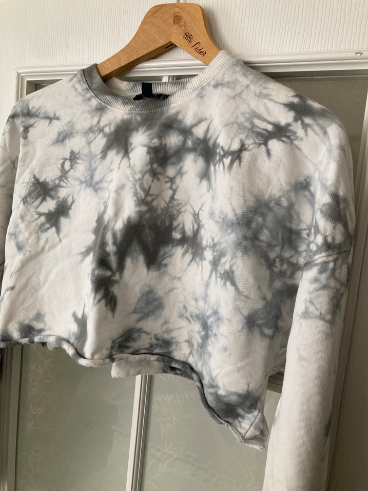 Mavi Marka Batik Desen Uzun Kollu Crop Kadın Sweatshirt - Görsel 5