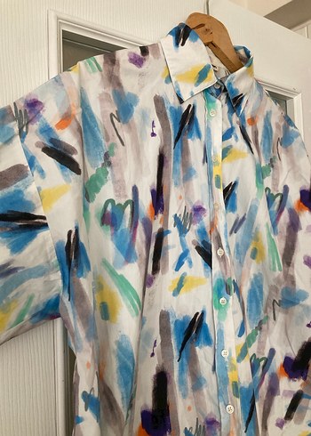 Kadın Çok Renkli Tie-Dye Gömlek - Görsel 2