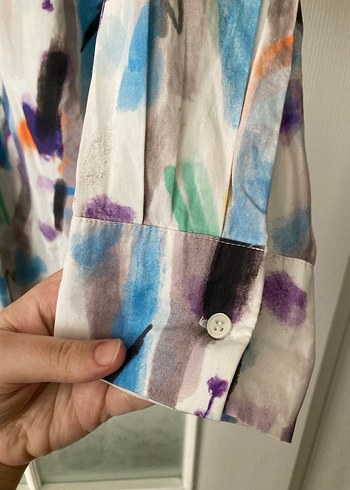 Kadın Çok Renkli Tie-Dye Gömlek - Görsel 5