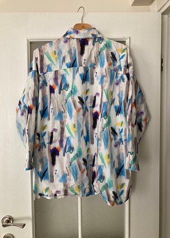 Kadın Çok Renkli Tie-Dye Gömlek - Görsel 3