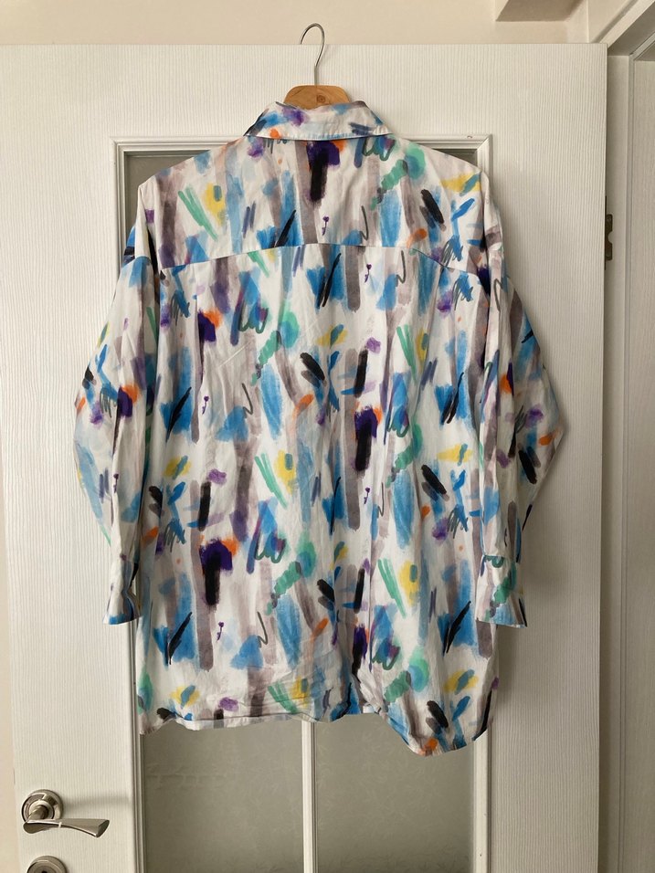 Kadın Çok Renkli Tie-Dye  Gömlek - Görsel 3