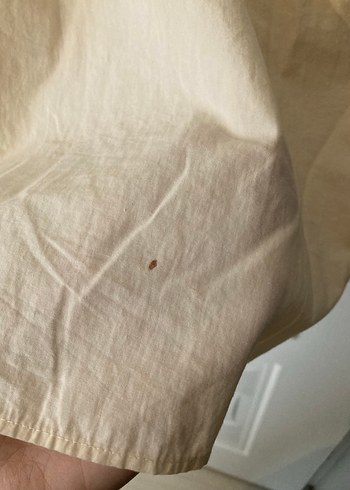 Zara Bej Keten Düğmeli Midi Gömlek - Görsel 4