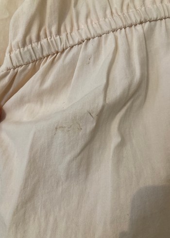 Zara Bej Keten Düğmeli Midi Gömlek - Görsel 5