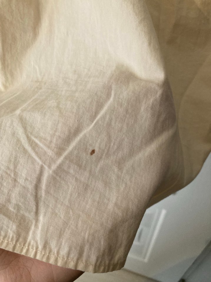 Zara Bej Keten Düğmeli Midi Gömlek - Görsel 4