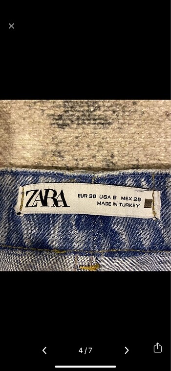 m Beden mavi Renk Zara jean