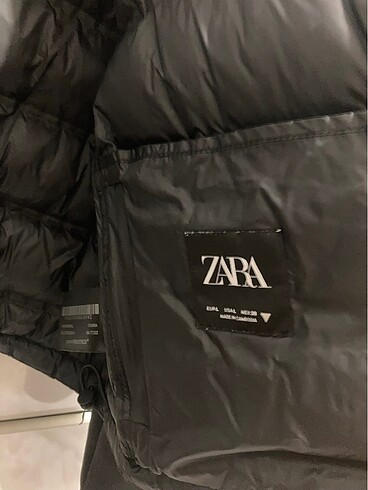 l Beden siyah Renk Zara kapitone puffer ceket şişme mont