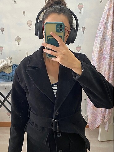 xs Beden siyah Renk Siyah uzun kaban