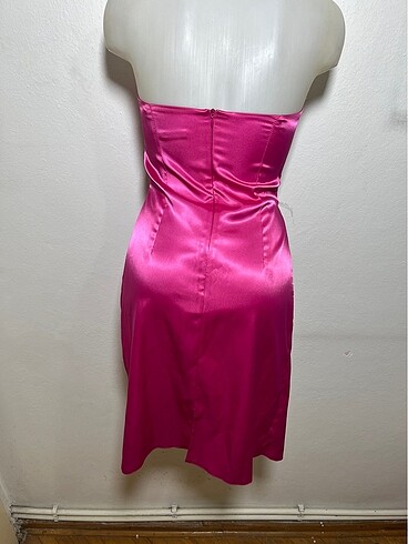 Straplez elbise taş detaylı - Görsel 6