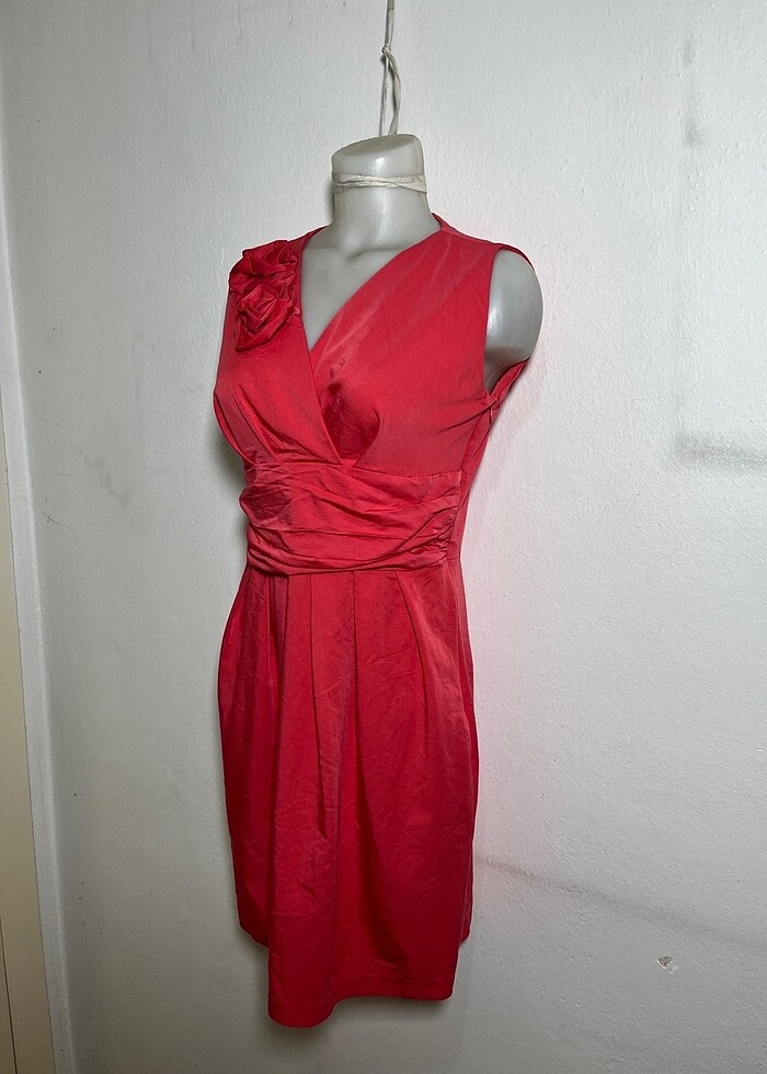 Çiçek detaylı abiye elbise - Görsel 2