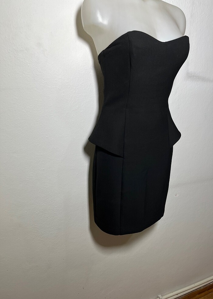 Straplez elbise - Görsel 3