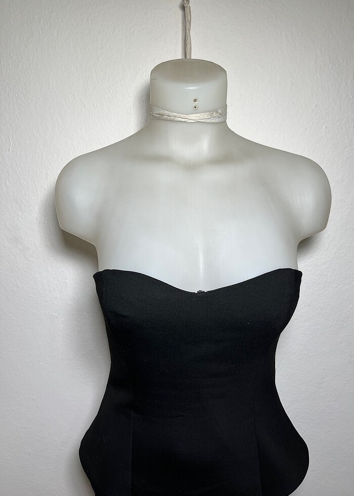 Straplez elbise - Görsel 4