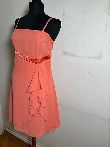 İnce askılı abiye elbise - Görsel 2