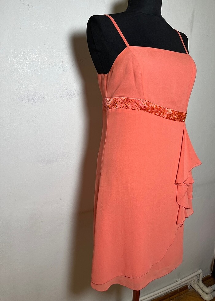 İnce askılı abiye elbise - Görsel 3