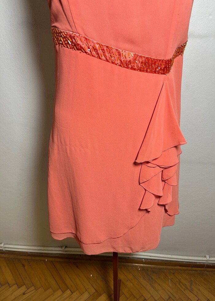 İnce askılı abiye elbise - Görsel 5