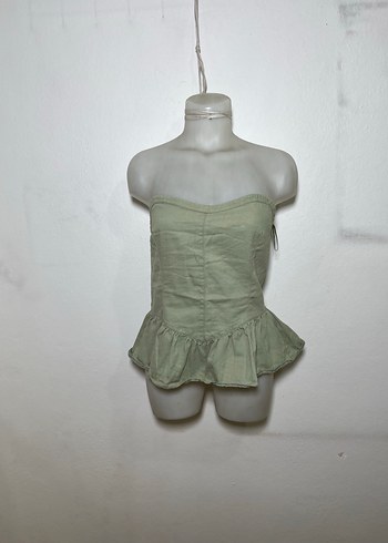 Straplez Mini Keten bluz