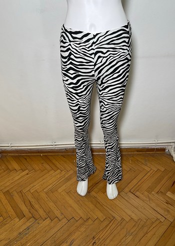 Zebra Desenli İspanyol Paça Pantolon