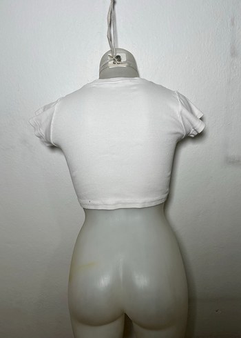 m Beden beyaz Renk Calvin Klein Beyaz Crop Top