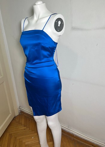 Zara Drapeli İnce Askılı mini Elbise