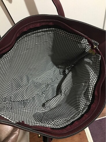 Beden bordo Renk Cherry Red Deri Kol Çantası