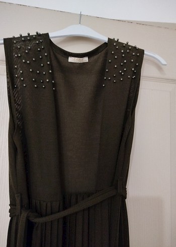 Siyah Pilili Uzun Kolsuz Ofis yelek - Görsel 2