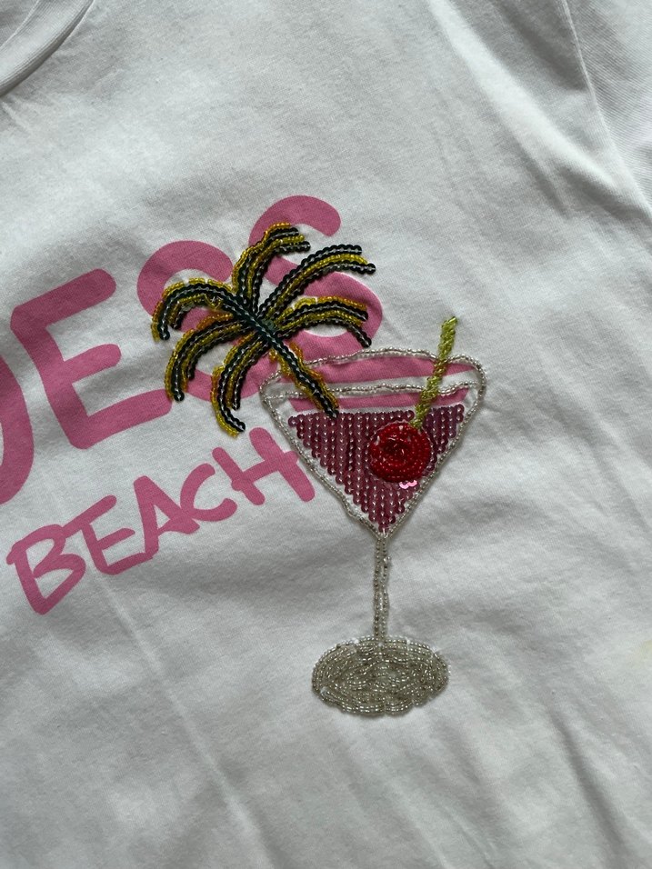 Beyaz Guess Kadın Tişört - Görsel 3