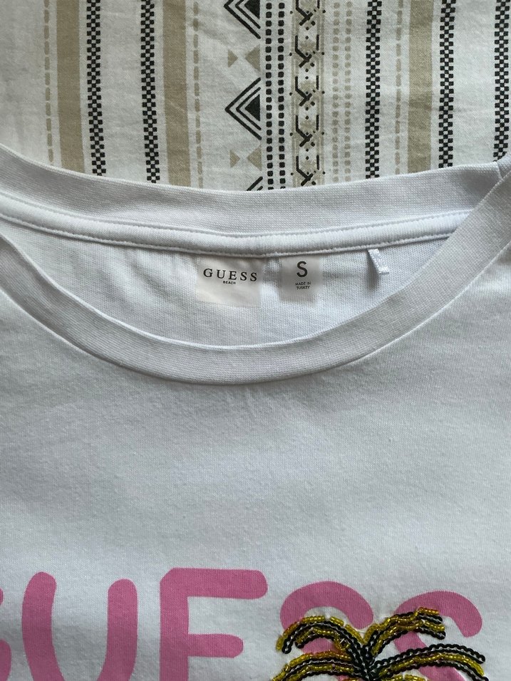 Beyaz Guess Kadın Tişört - Görsel 5