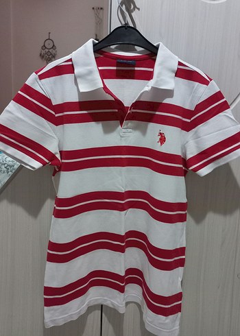 Erkek Kırmızı Çizgili Polo Tişört - Görsel 3