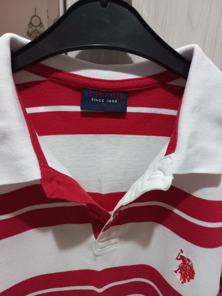 Erkek Kırmızı Çizgili Polo Tişört - Görsel 5